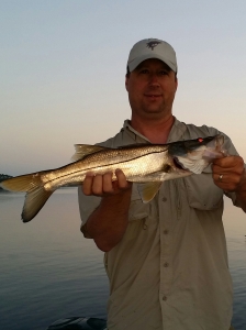 This Snook wasted no time eating the first presentation of the morning 